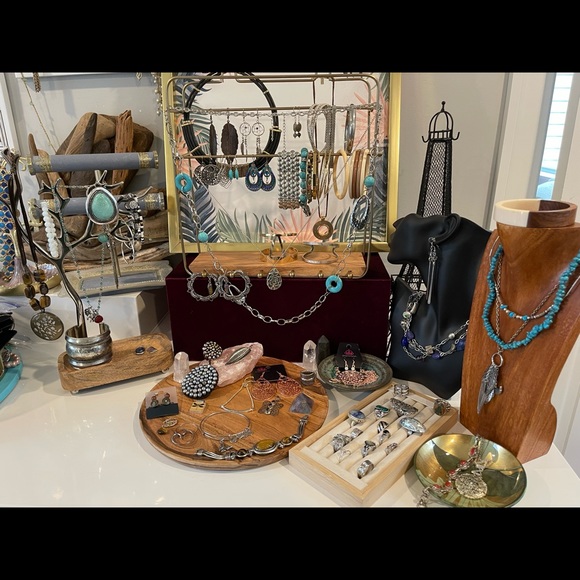 💕Beautiful Boho Lot! Sterling Silver semiprecious stone Pearls Kendra Scott+